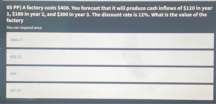is thinking about selling the security in 5 years. What price does