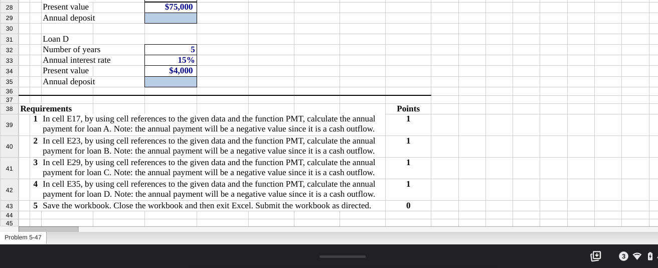 the following table to repay them fully during the stated term of