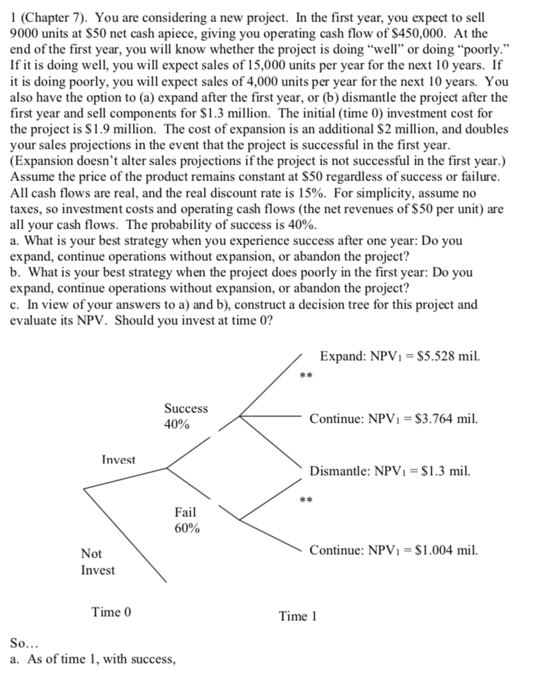  Have the solutions to the problem, need help working through it