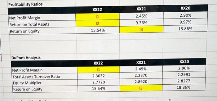 2 Financial Statement Analysis Excel, what are the answers for 11, 12,