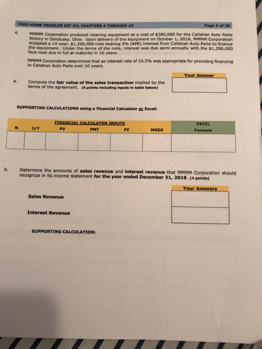  Please format answer in format asked 5 of 4 MMMM Corporation