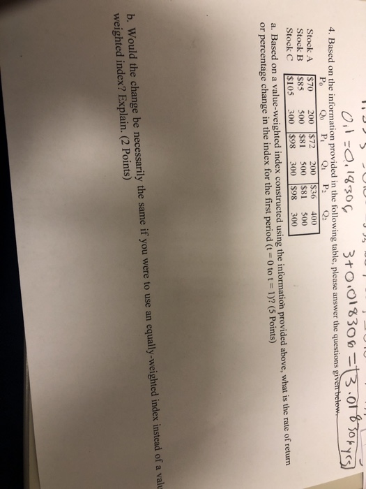  4. Based on the information provided in the following table, please