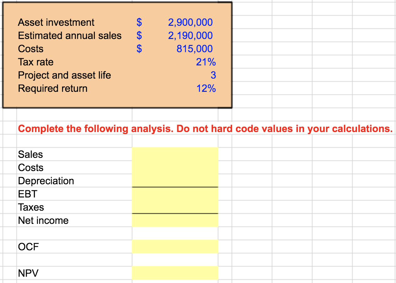 Please show formulas in an Excel sheet. Thanks! Quad Enterprises is considering