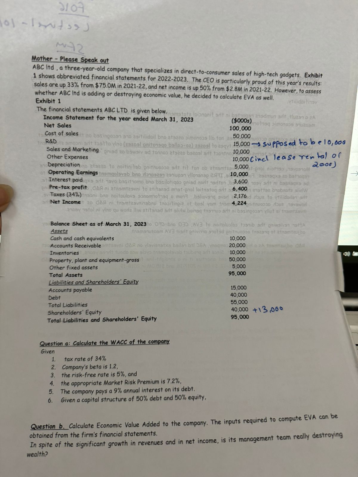  Question C. Accounting rules are often a compromise between potentially conflicting