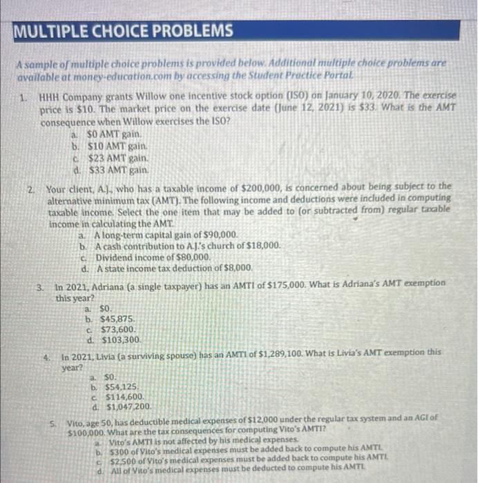  Need all work shown and an explanation for each answer. 1.