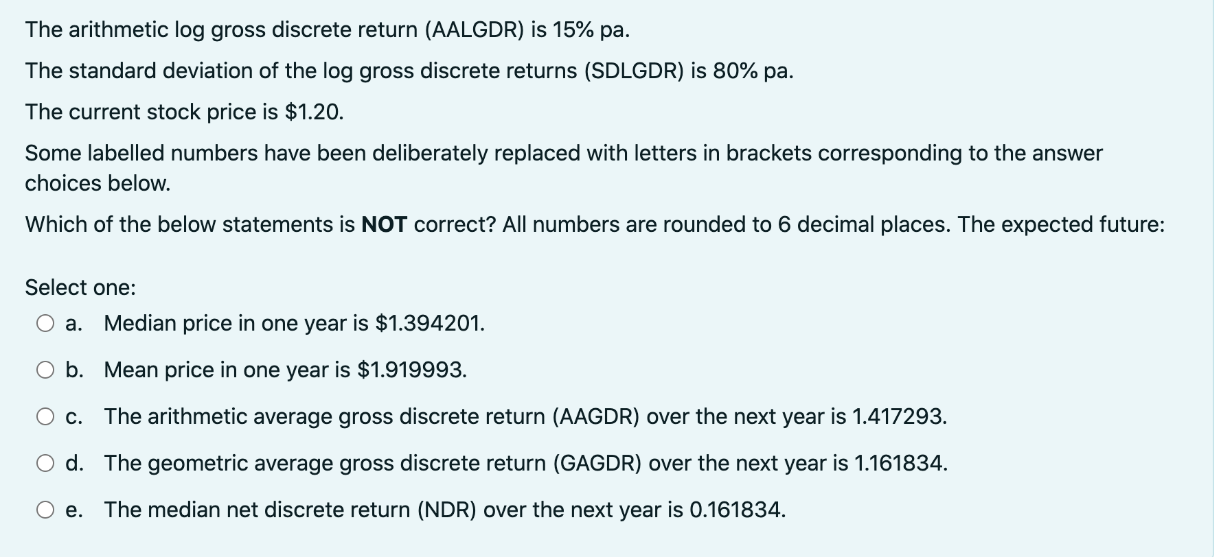 frequency = mean I = median AALGDR = 0.15 O = SDLGDR