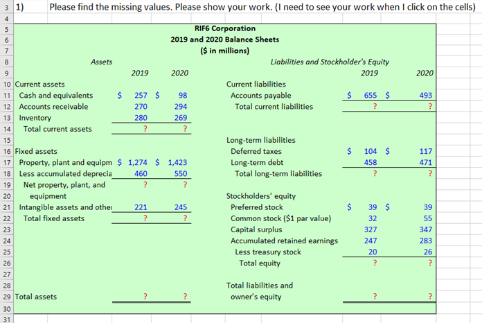 4 5 6 7 8 3 1) Please find the missing