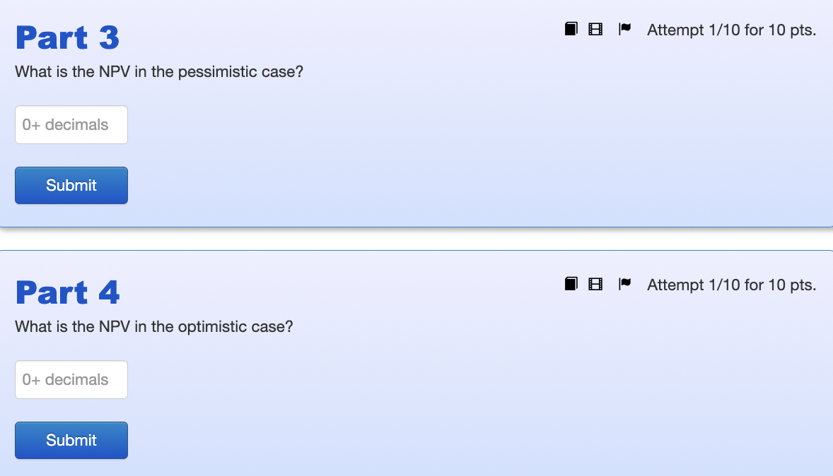 set up the project is $100,000. This amount is to be linearly