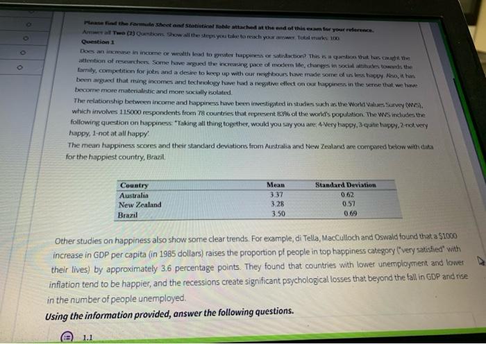  0 0 0 0 Please the form heet and Statistical table
