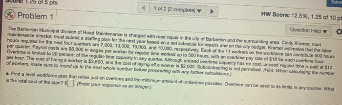 the data for calculations please show all work, very confusing questions 1