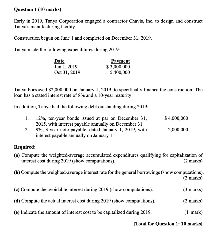 please show the working thank you Question 1 (10 marks) Early in