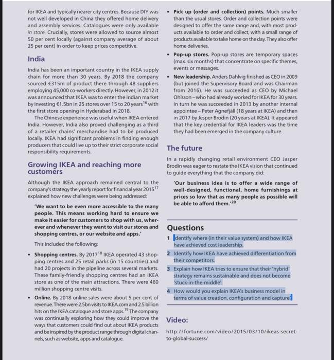 sustainable and does not become stuck-in-the-middle. 4 How would you explain IKEAs