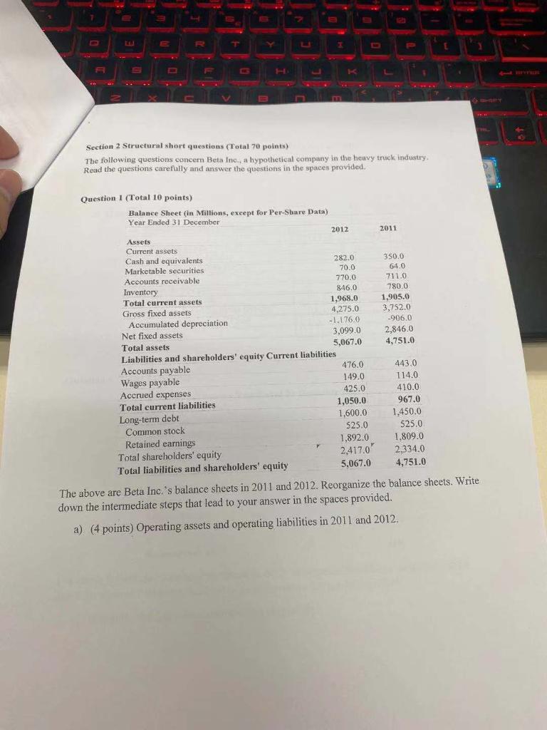 R I P. Section 2 Structural short questions (Total 70 points)