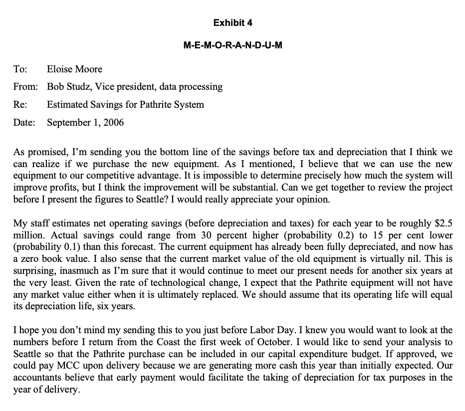 Eloise, we had a terrific session on capital budgeting last week. I