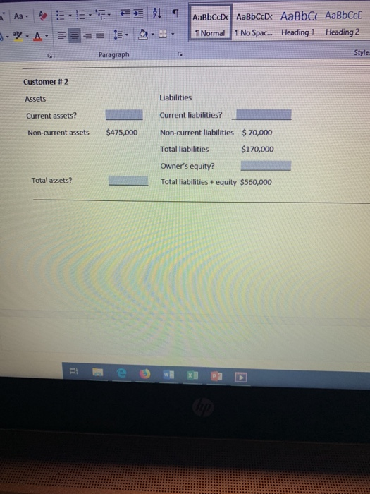 1 Heading 2 Title Paragraph Styles 1. Assume you are a loan