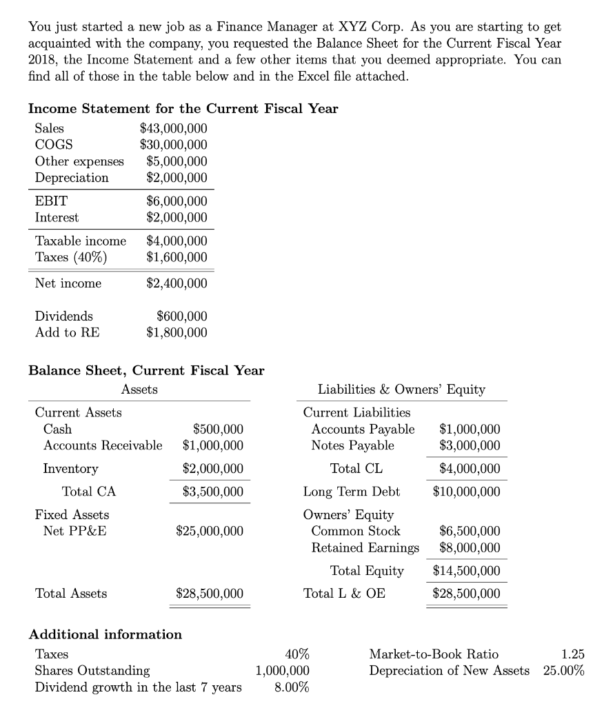 ***ONLY ANSWER G, H, I, & J*** You just started a