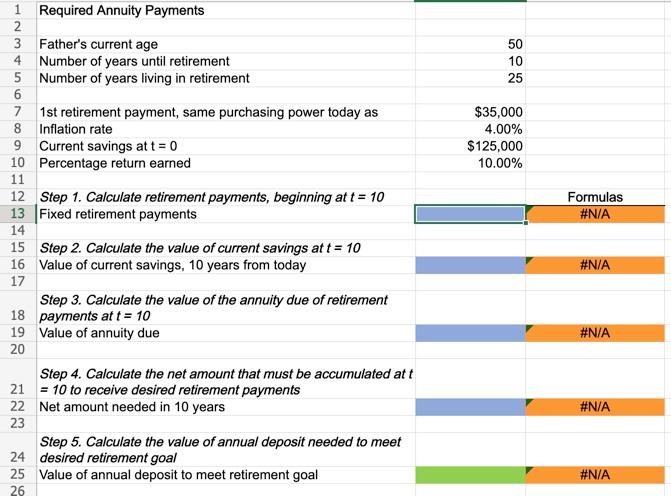 is now 50 years old, plans to retire in 10 years, and