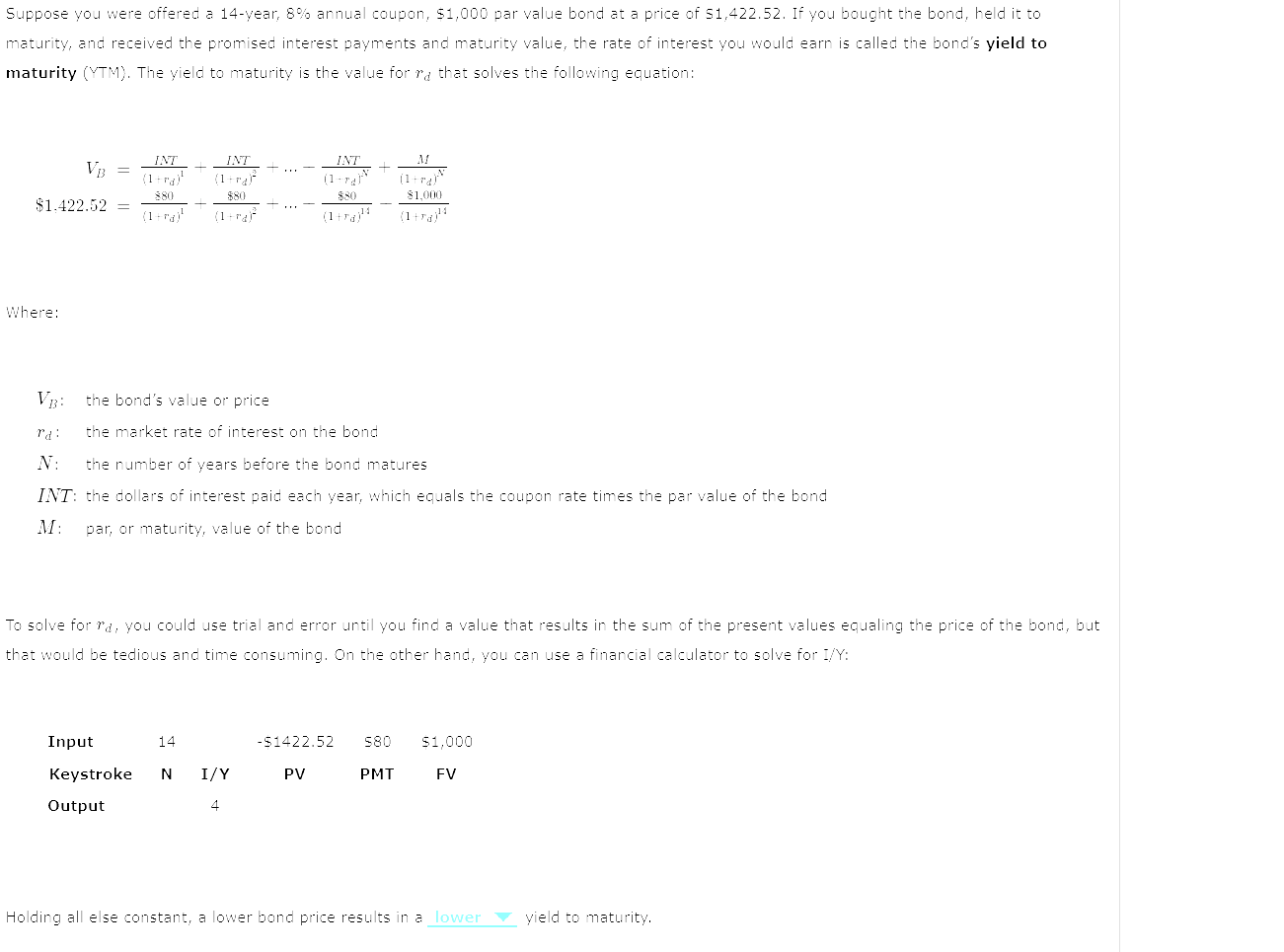 Is it lower or higher? Answer all drop downs Suppose you were