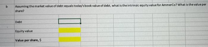 free cash flows computed in Question 1. an estimated continuing value at