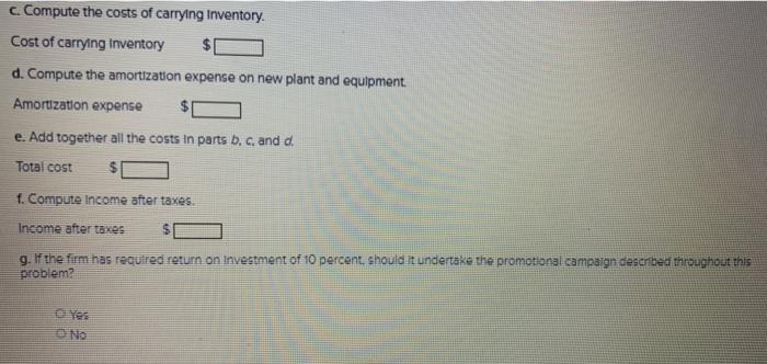 Data Systems is considering a promotional campaign that will increase annual credit