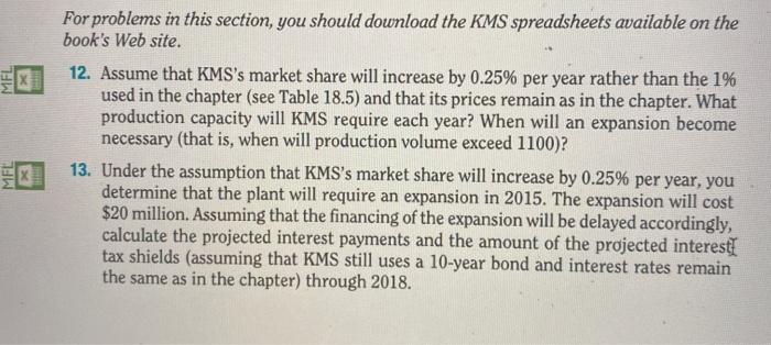  MFL For problems in this section, you should download the KMS