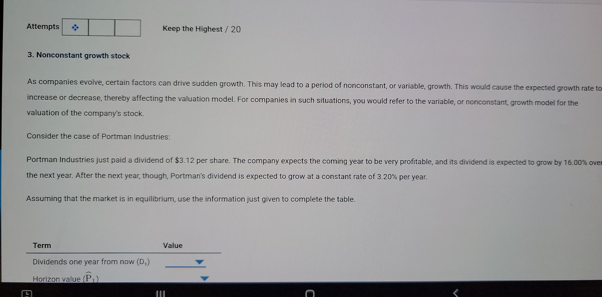  pls show working Attempts Keep the Highest / 20 3. Nonconstant