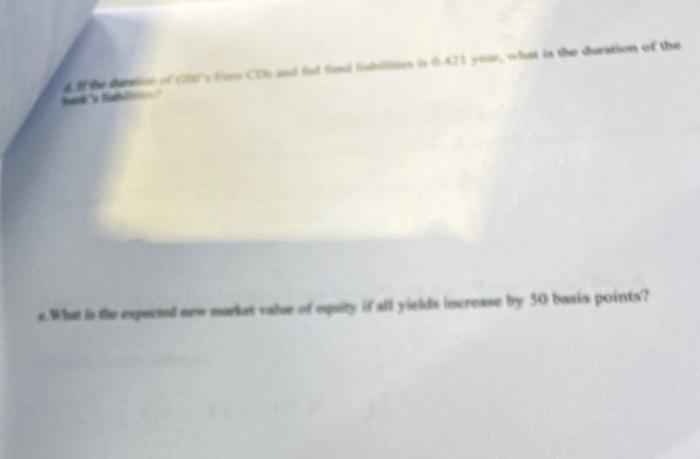 to answer this question. Notes to the balance sheet: Currently, the fed