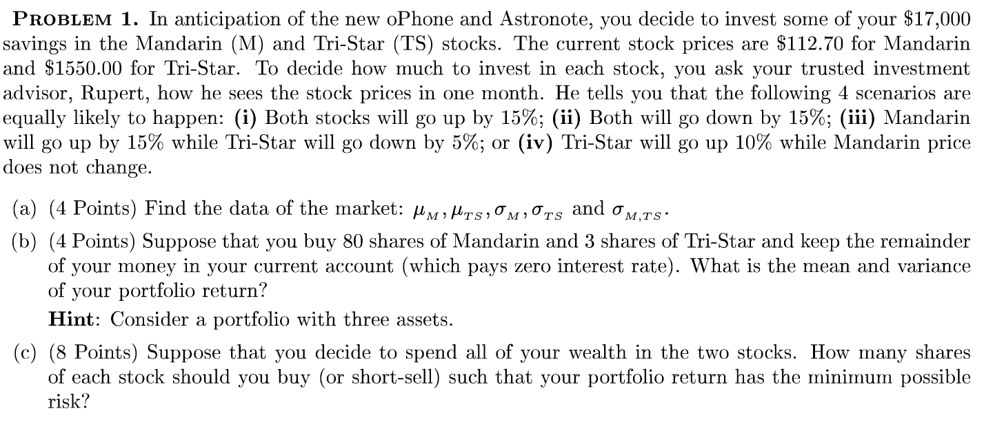  There is no additional info for the question PROBLEM 1. In