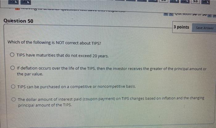 response. 3 points Save Answer An investor seeking relatively low default risk