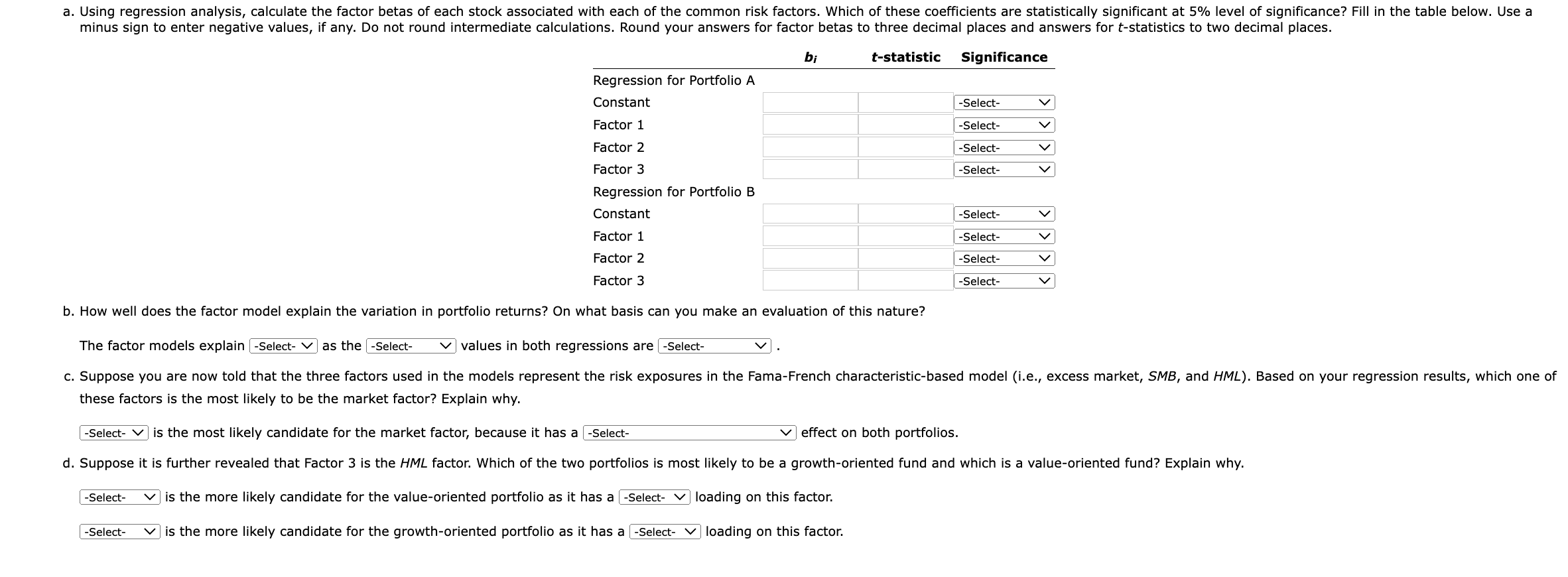 b. How well does the factor model explain the variation in portfolio
