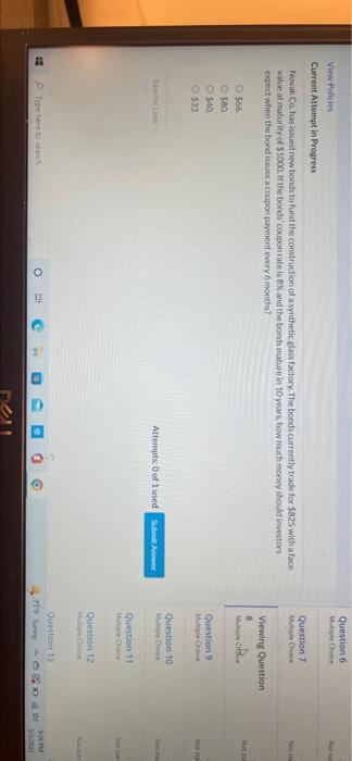  Question 6 MO View Policies Current Attempt in Progress Novak Colous