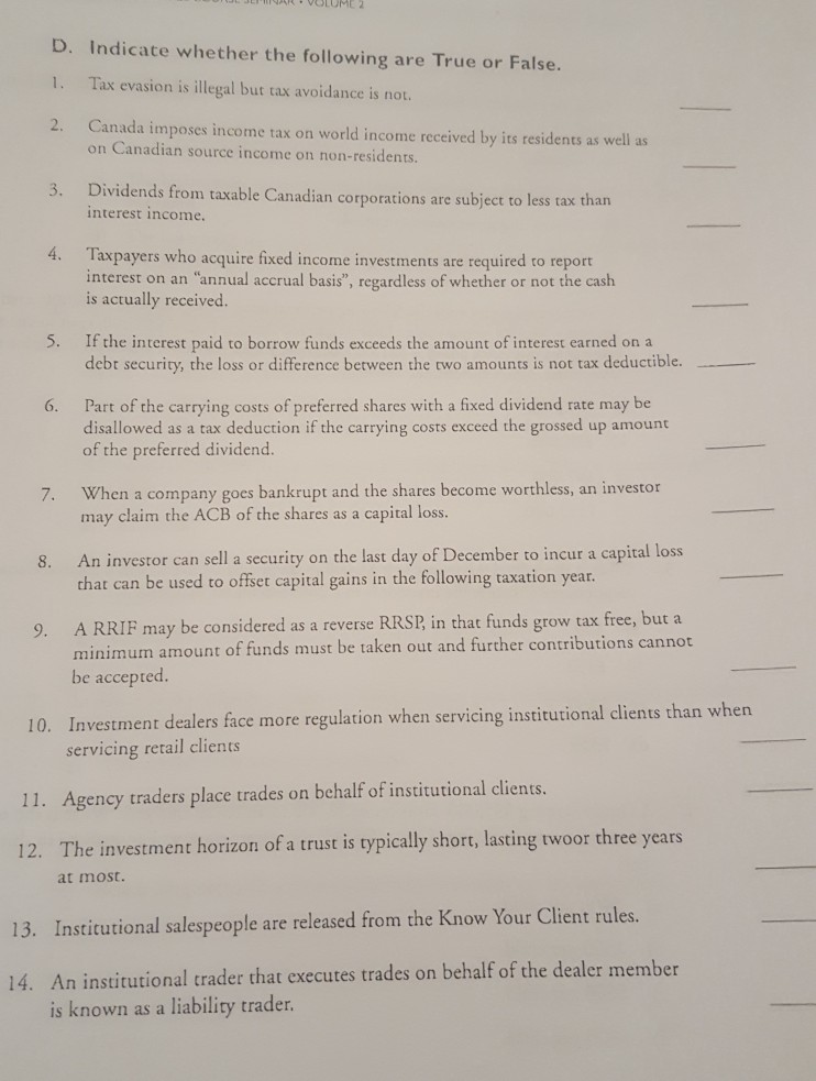 please please help I will rate. please please all questions. D.