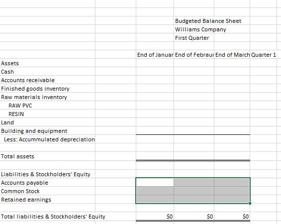 the following balance sheet as of December 31st. Balance Sheet on December