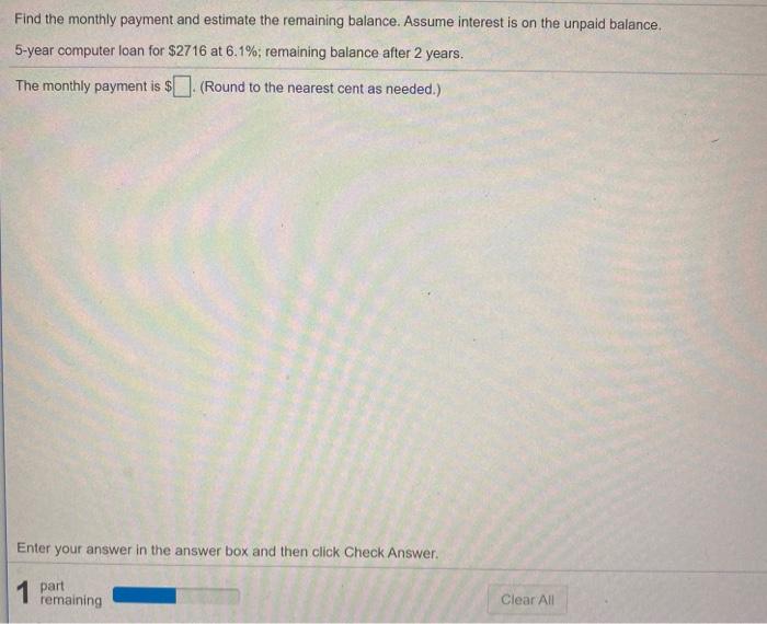  READ CAREFULLY** There are two parts to this problem. 1) Find