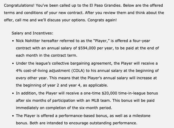 baseball since he was five years old and has always dreamed of