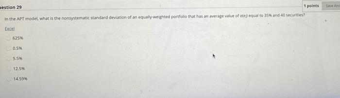  gestion 29 1 points In the APT model, what is the