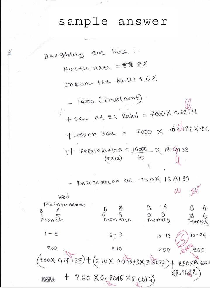 same sample answer format. _______________________________________ Use table when necessary according to sample