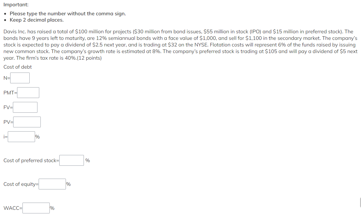 Important: Please type the number without the comma sign. Keep 2
