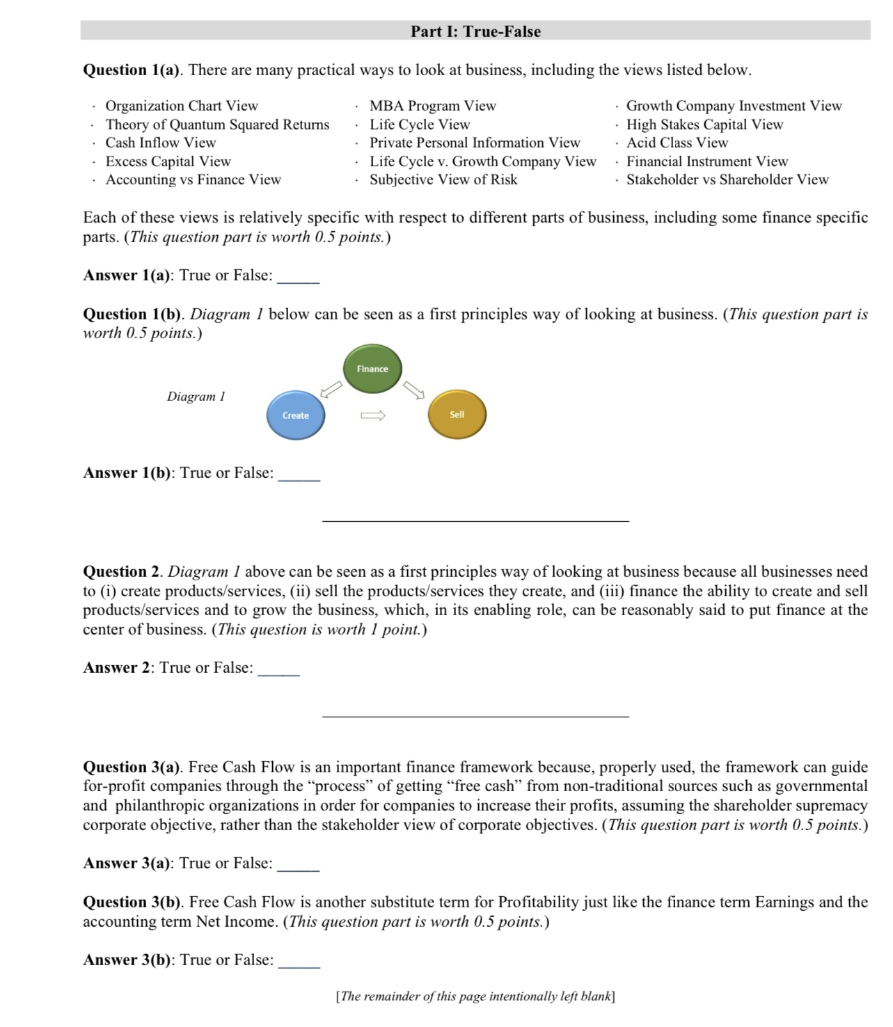  Question 1(a). There are many practical ways to look at business,