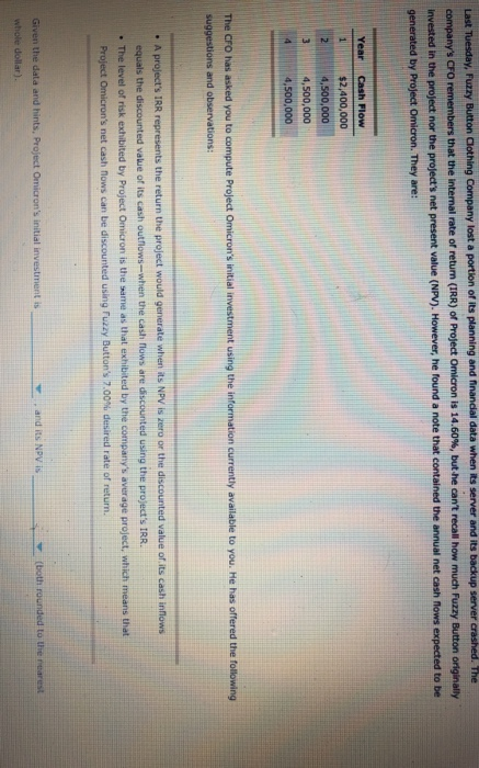 portion of its planning and financial data when its server and its