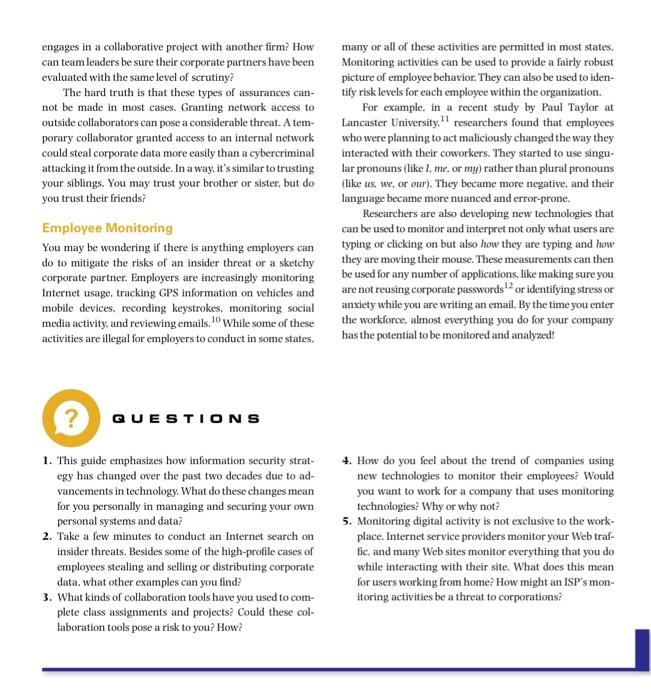 collaboration tools have vou used to complete class assignments and proiects? Could