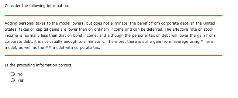 and Miller's (MM) original no-tax theory, they went on to develop another