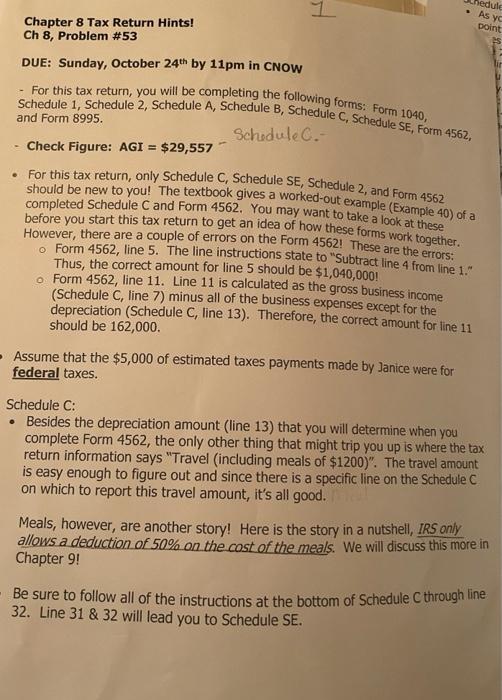 2 Schedule A Schedule B Instructions Note: This problem is for the