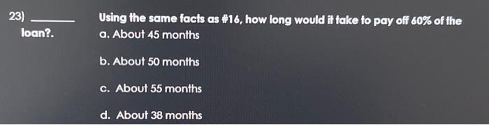 Help fast! just need 23 23) Using the same facts as 116