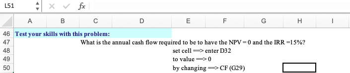 I need help with this Excel question. Please show your work in