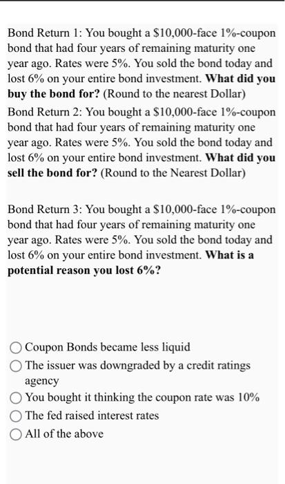 Please show how to get each answer to each question on excel.