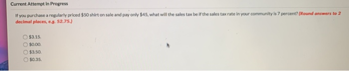  Current Attempt in Progress If you purchase a regularly priced $50