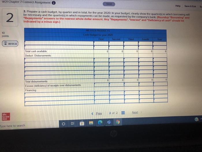 a local bank a Budgeted sales and merchandise purchases for the year