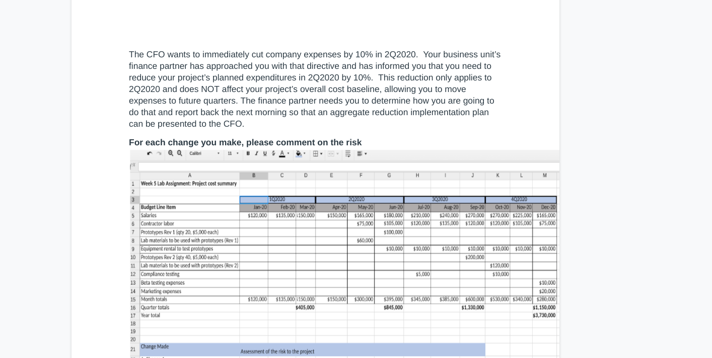 Help solve. If needed to clear spreadsheet please address where. The CFO