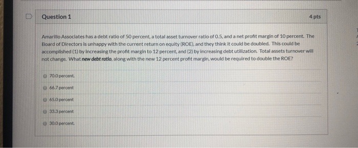 answer as many as possible please! Question 1 4 pts Amarillo Associates